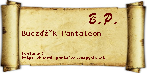 Buczák Pantaleon névjegykártya